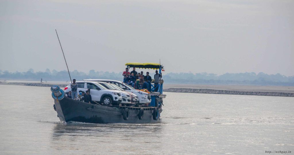 A Marriage-party with their vehicles on the way to Majuli