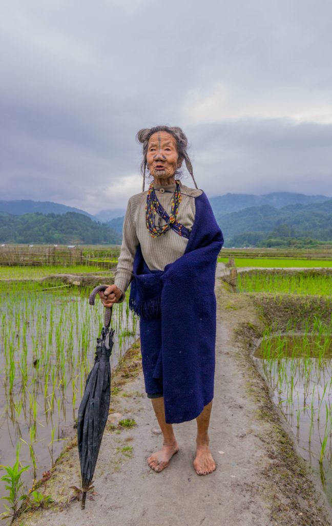 An Apatani Lady of Hari Village, Ziro Valleys