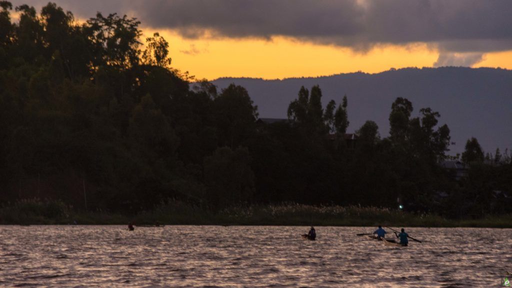 Sunset at loktak Lake