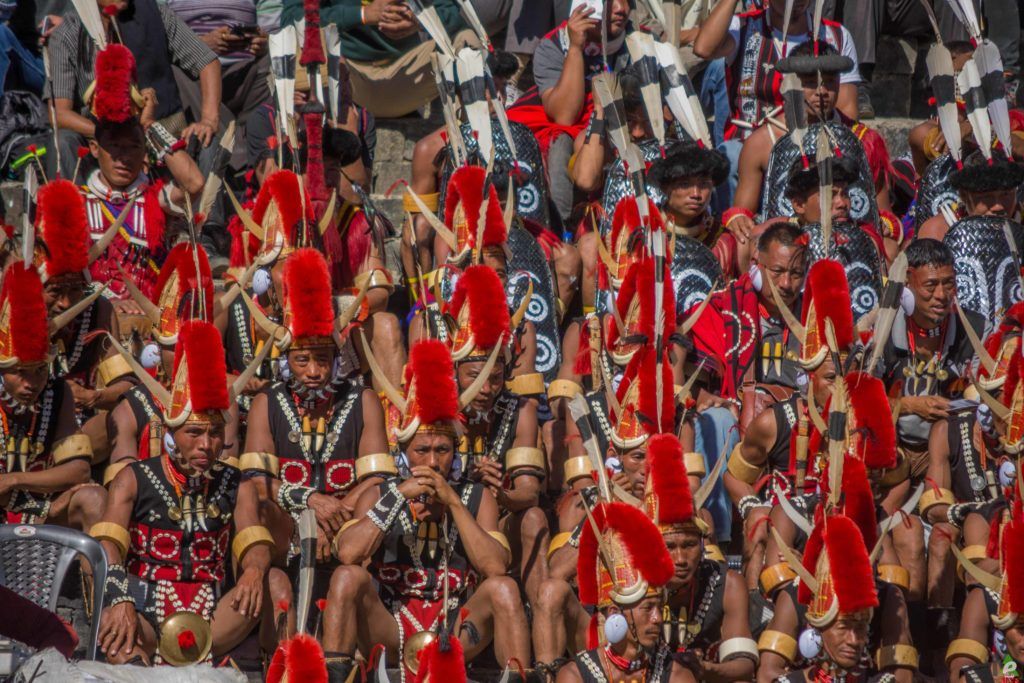 Colorful attires of the Nagas